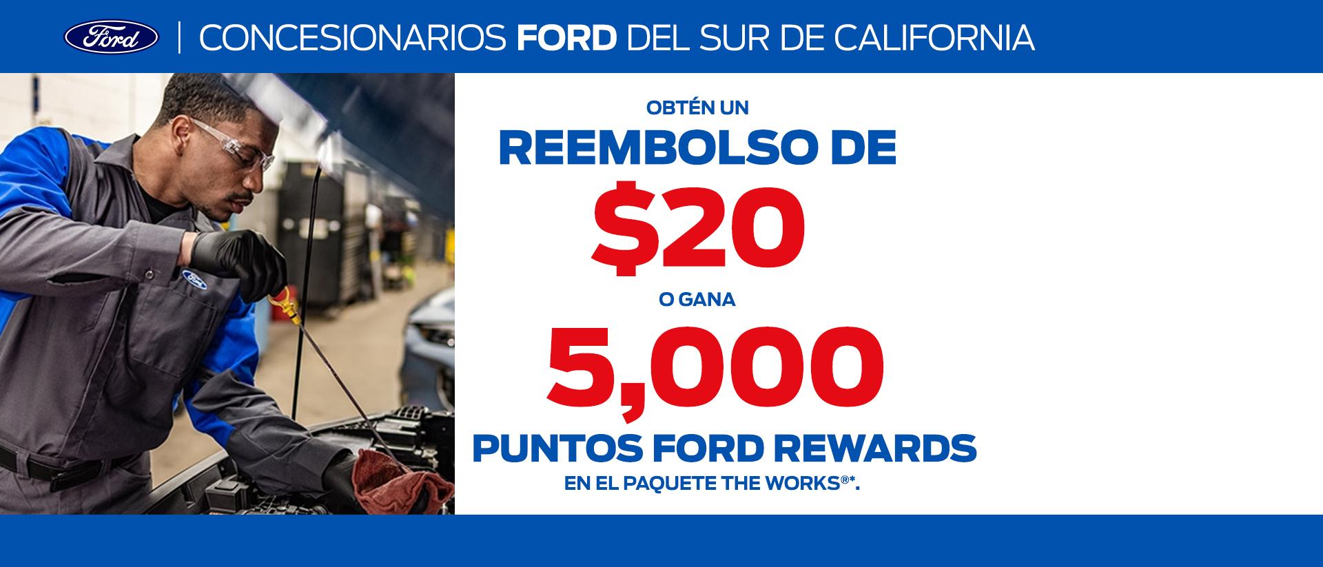$20 Rebate -OR- 5,000 Points | Ford Service | Southern California Ford Dealers $20 Rebate -OR- 5,000 Points | Ford Service | Southern California Ford Dealers