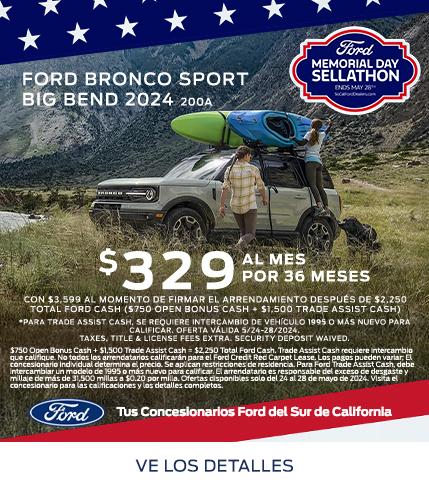 Ford Bronco Sport Lease Offer | Memorial Day Sellathon | Southern California Ford Dealers