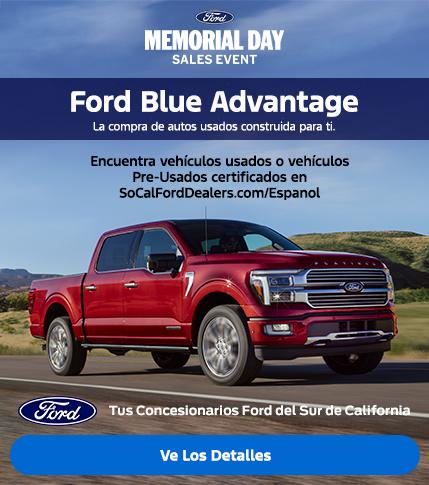 Gran Venta del Memorial Day de Ford 2026 | Precios para empleados de Ford | Veh&iacute;culos Ford usados ​​certificados | Concesionarios Ford del Sur de California