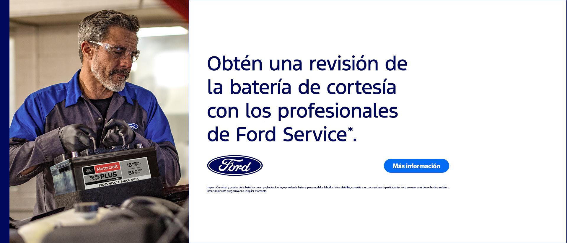 Repuestos aut&eacute;nticos. Profesionales de verdad. Facilidad total. Obt&eacute;n una revisi&oacute;n de bater&iacute;a gratuita | Servicio Ford | Concesionarios Ford del sur de California