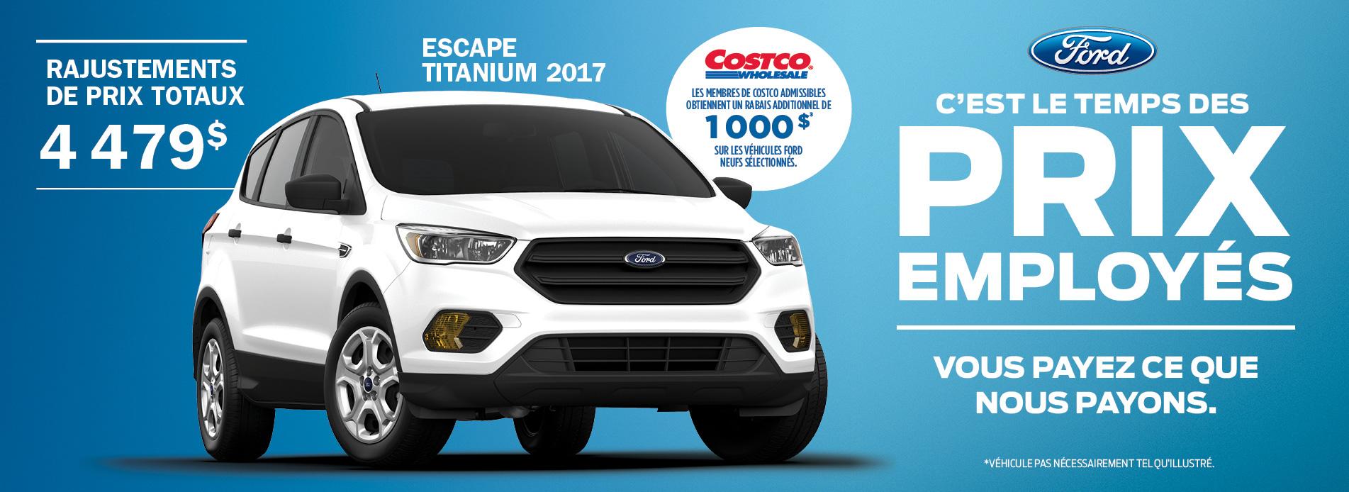 ford escape 2017 costco gatineau prix employe ford escape 2017 costco gatineau prix employe