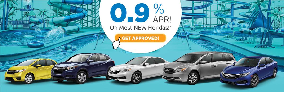 0.9% APR On Most New Hondas 0.9% APR On Most New Hondas