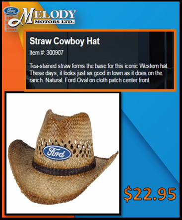 Straw Cowboy hat $22.95 Straw Cowboy hat $22.95