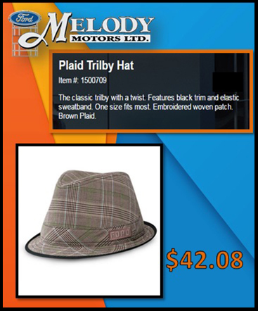 Plaid Trilby hat Plaid Trilby hat