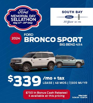 2024 Ford Bronco Sport lease deals at Hawthorne Ford dealership