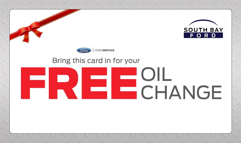 Free Oil Change | South Bay Ford | Service Promotions