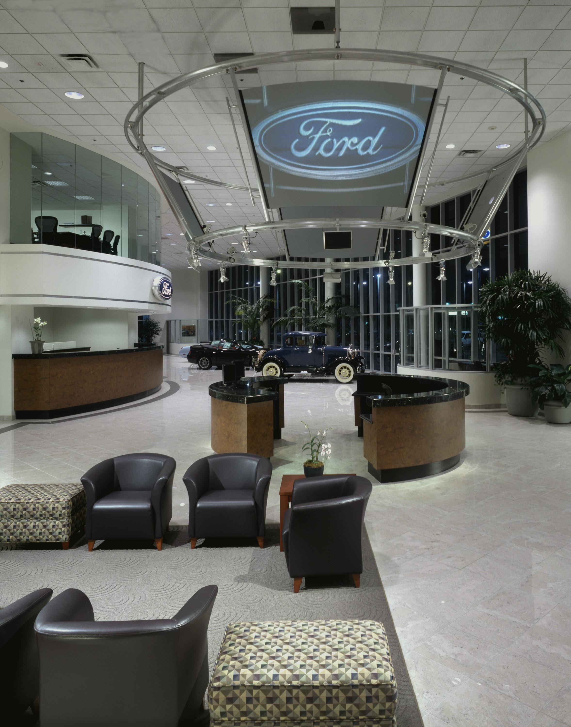 Waiting area lounge at South Bay Ford