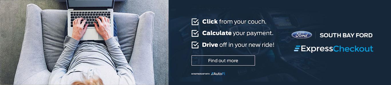 Use Express Checkout from South Bay Ford with the AutoFi tool.