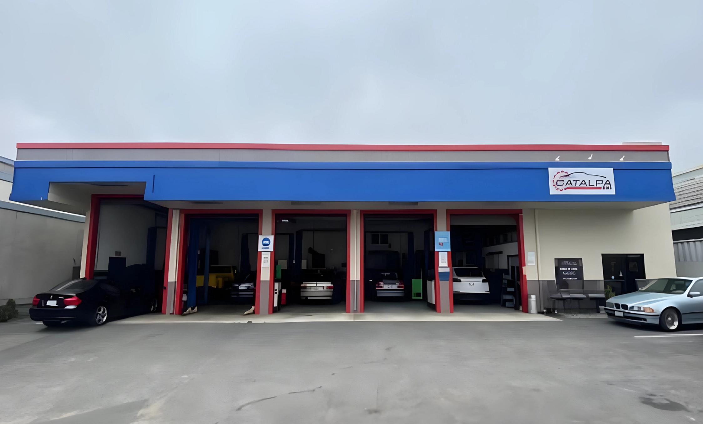 An auto repair shop exterior before it becomes a Bosch Auto Service