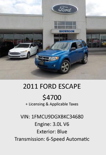 2011 Ford Escape 3.0L V6 2011 Ford Escape 3.0L V6
