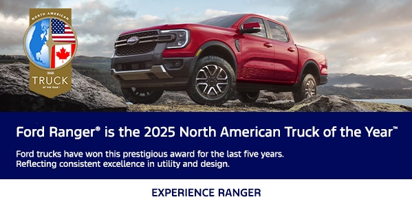 The Ford Ranger is the 2025 North American Truck of the Year and available at your nearest Southern California Ford Dealer.