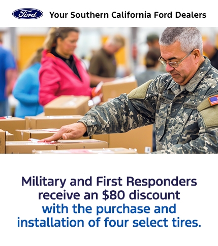Military &amp; First Responder Tire Offer | Ford Service | Southern California Ford Dealers
