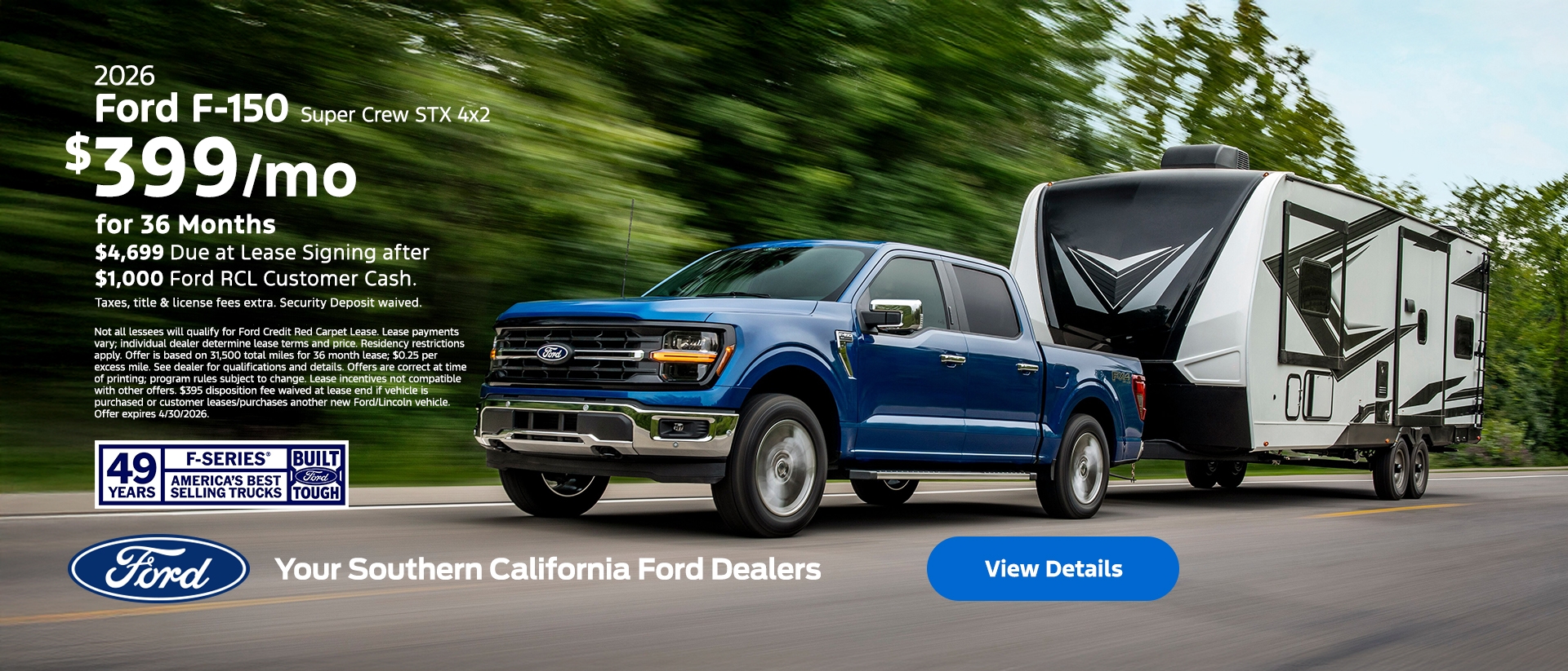 2026 Ford F-150 Lease Offers | Southern California Ford Dealers