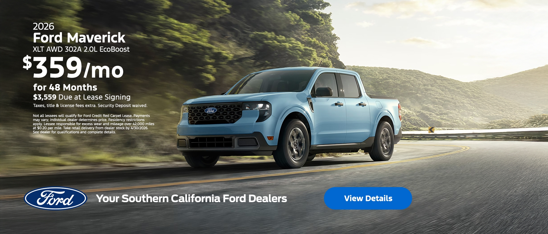 2026 Ford Maverick Lease Offers | Southern California Ford Dealers