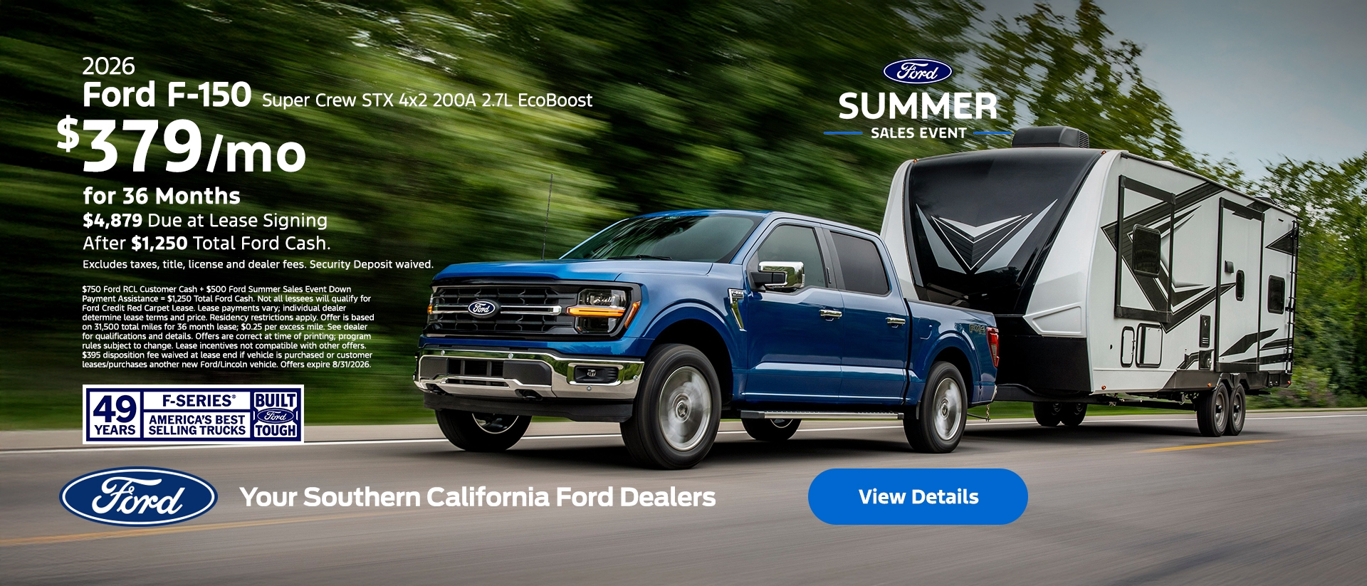 Ford Summer Sales Event: 2026 Ford F-150 Lease Offer | Southern California Ford Dealers Ford Summer Sales Event: 2026 Ford F-150 Lease Offer | Southern California Ford Dealers