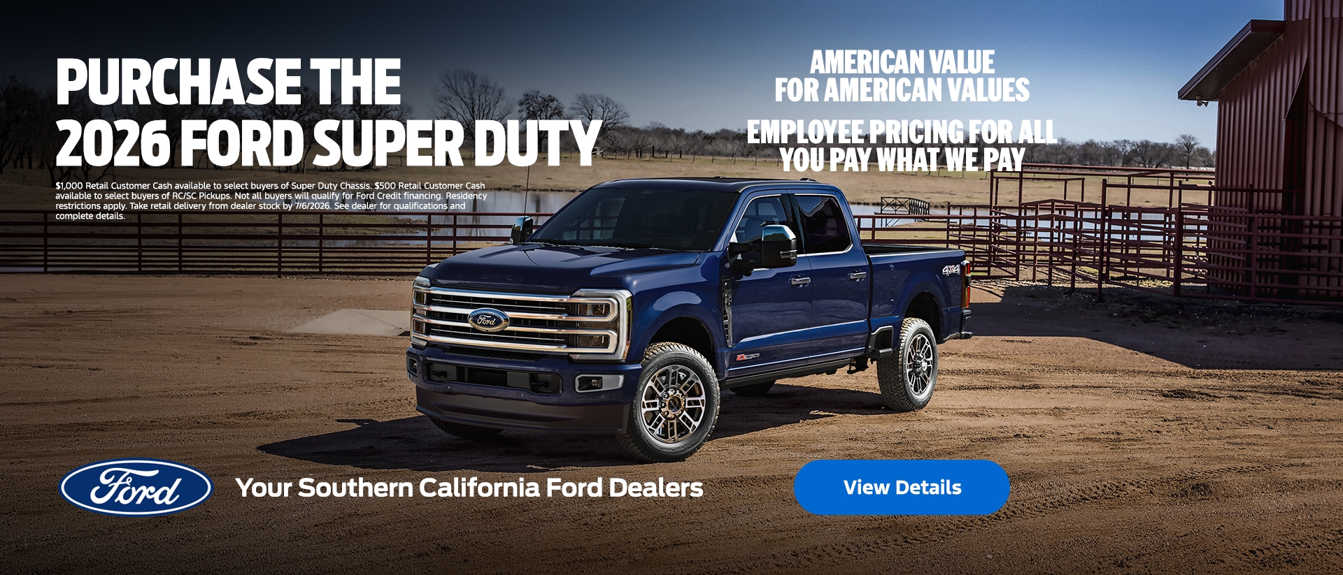 American Value for American Values: Ford Employee Pricing - You Pay What We Pay | Purchase the 2026 Ford Super Duty | Southern California Ford Dealers