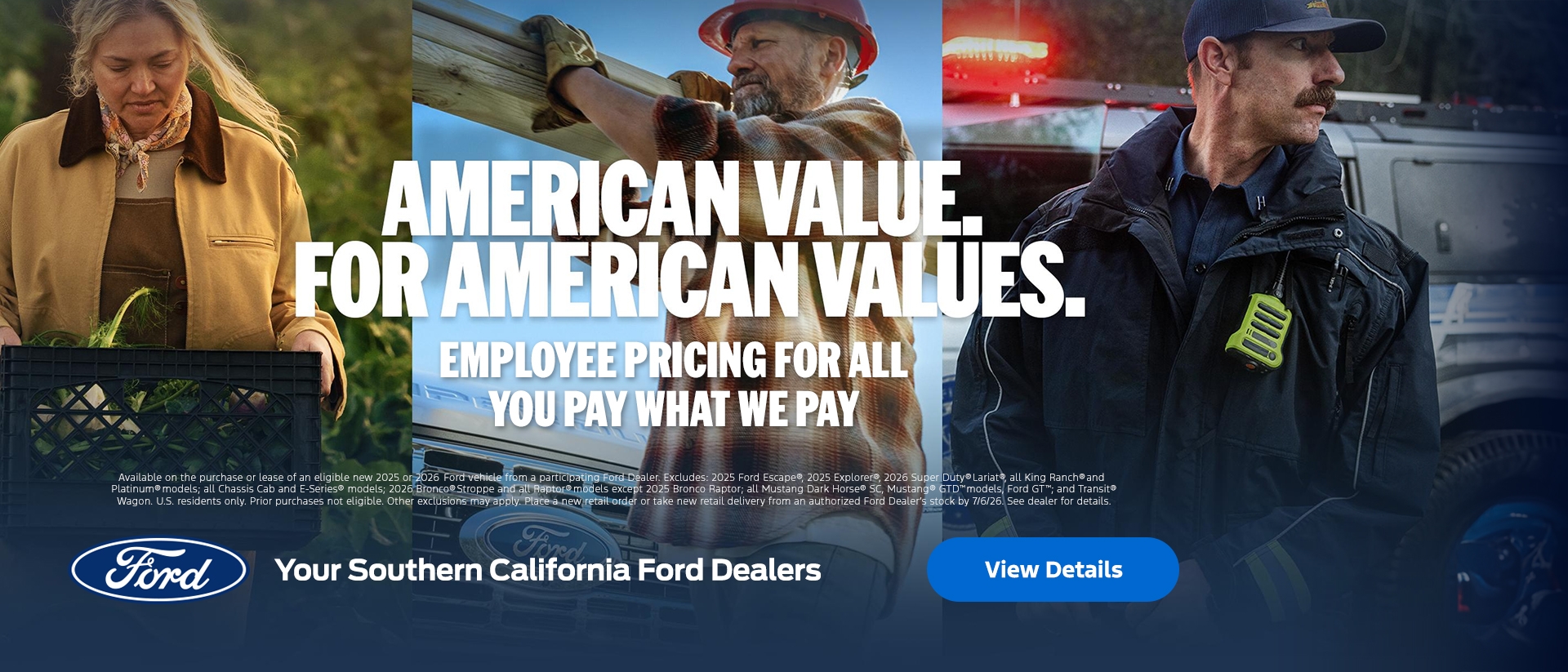 American Value for American Values: Ford Employee Pricing - You Pay What We Pay | Southern California Ford Dealers