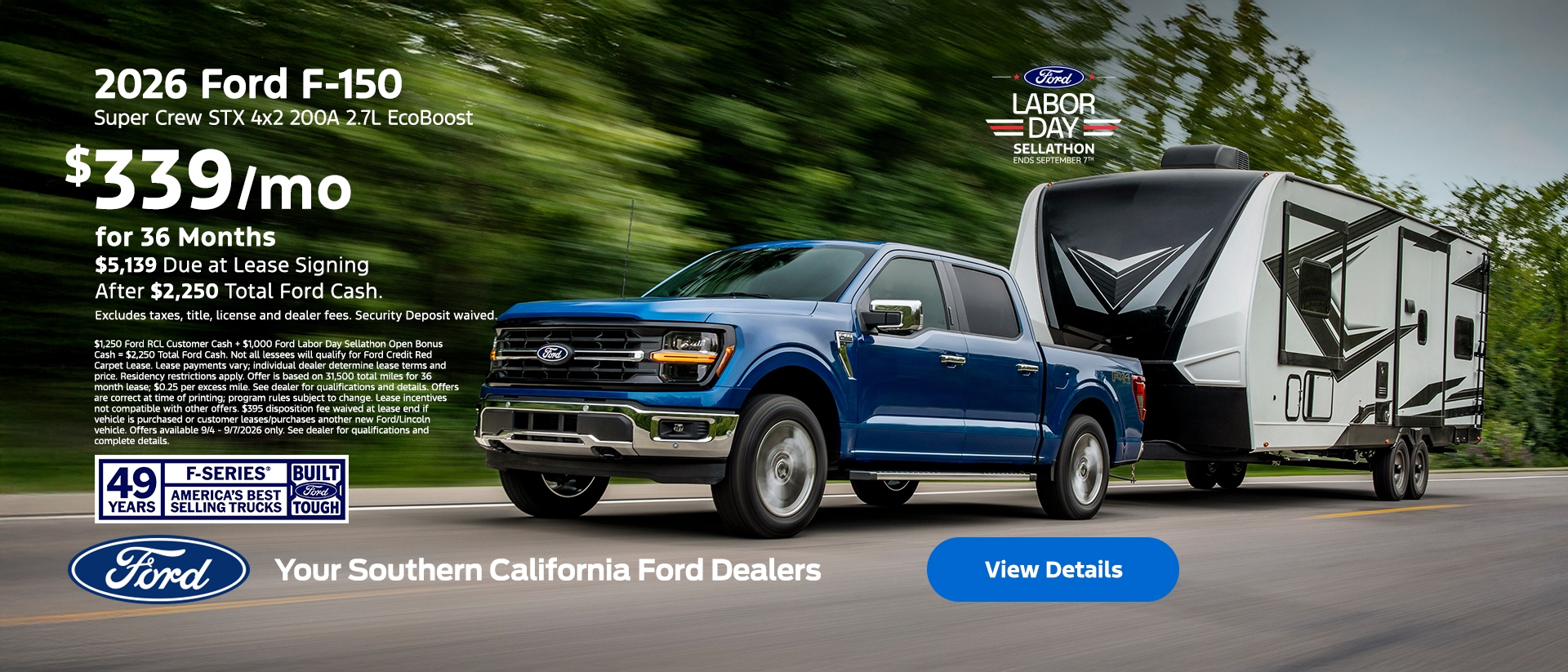 Ford Labor Day Sellathon 2026: 2026 Ford F-150 STX Lease Offer | Southern California Ford Dealers Ford Labor Day Sellathon 2026: 2026 Ford F-150 STX Lease Offer | Southern California Ford Dealers