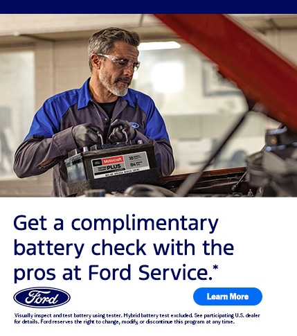 Real Parts. Real Pros. Real Easy. Ford Service: Get a Complimentary Battery Check | Southern California Ford Dealers