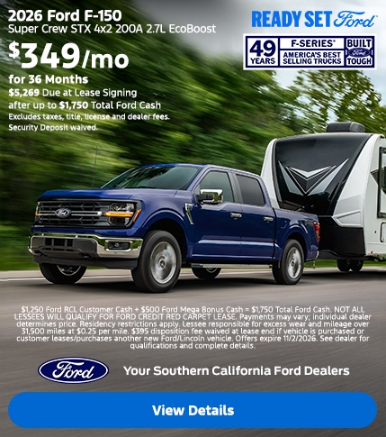 Ready, Set, Ford: 2026 Ford F-150 Lease Offer at the Southern California Ford Dealers Ready, Set, Ford: 2026 Ford F-150 Lease Offer at the Southern California Ford Dealers