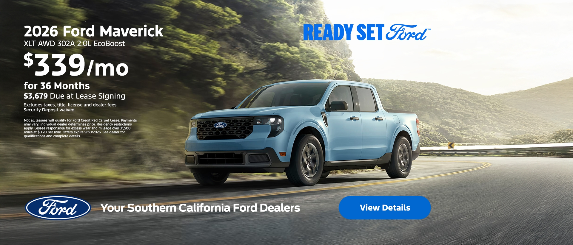 Ready Set Ford: 2026 Ford Maverick Lease Offer at the Southern California Ford Dealers Ready Set Ford: 2026 Ford Maverick Lease Offer at the Southern California Ford Dealers