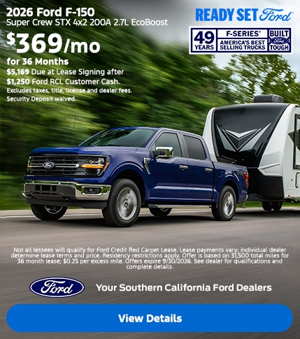 Ready Set Ford: 2026 Ford F-150 Lease Offer at the Southern California Ford Dealers Ready Set Ford: 2026 Ford F-150 Lease Offer at the Southern California Ford Dealers