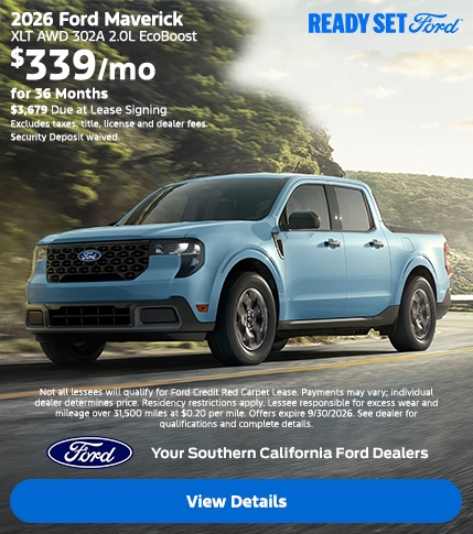 Ready Set Ford: 2026 Ford Maverick Lease Offer at the Southern California Ford Dealers Ready Set Ford: 2026 Ford Maverick Lease Offer at the Southern California Ford Dealers