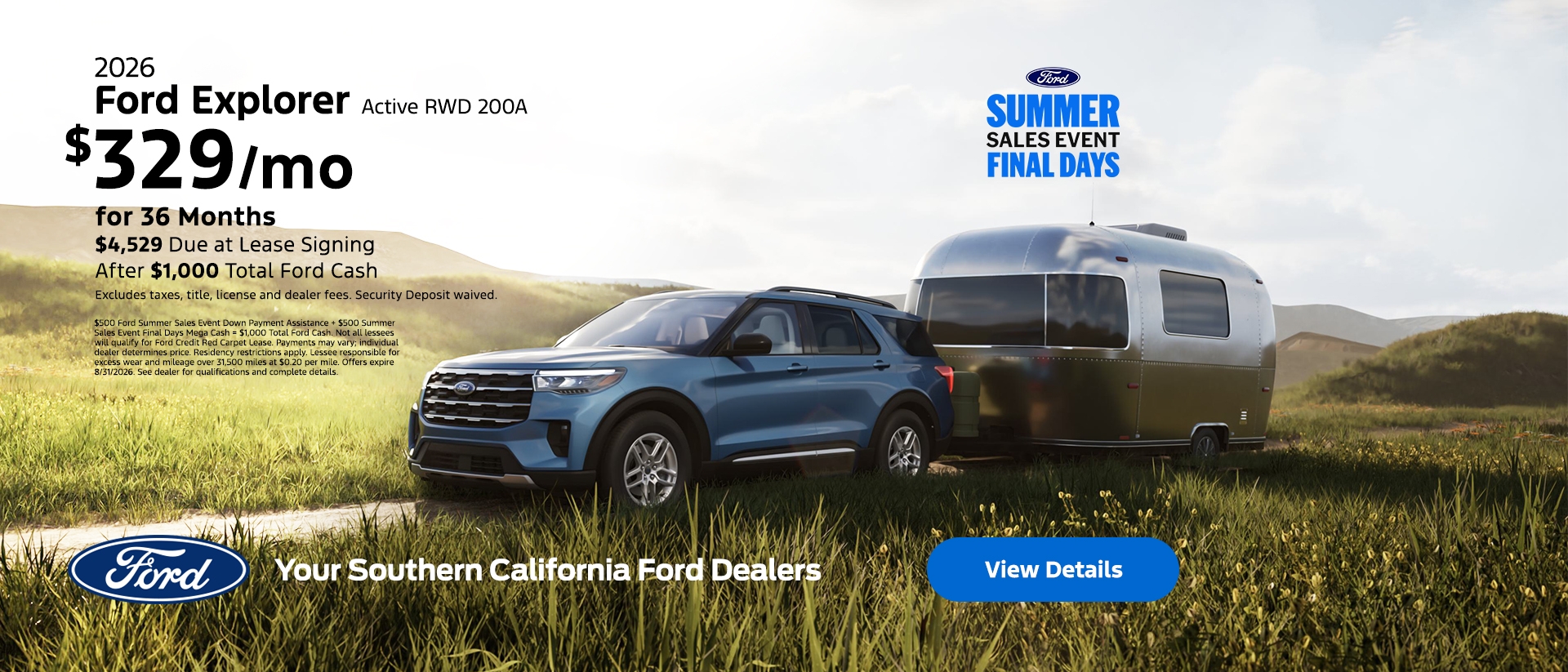 Ford Summer Sales Event Final Days: 2026 Ford Explorer Lease Offer | Southern California Ford Dealers Ford Summer Sales Event Final Days: 2026 Ford Explorer Lease Offer | Southern California Ford Dealers