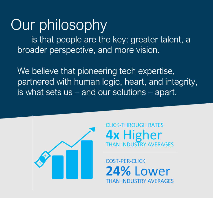 Our Philosophy is that people are the key. 