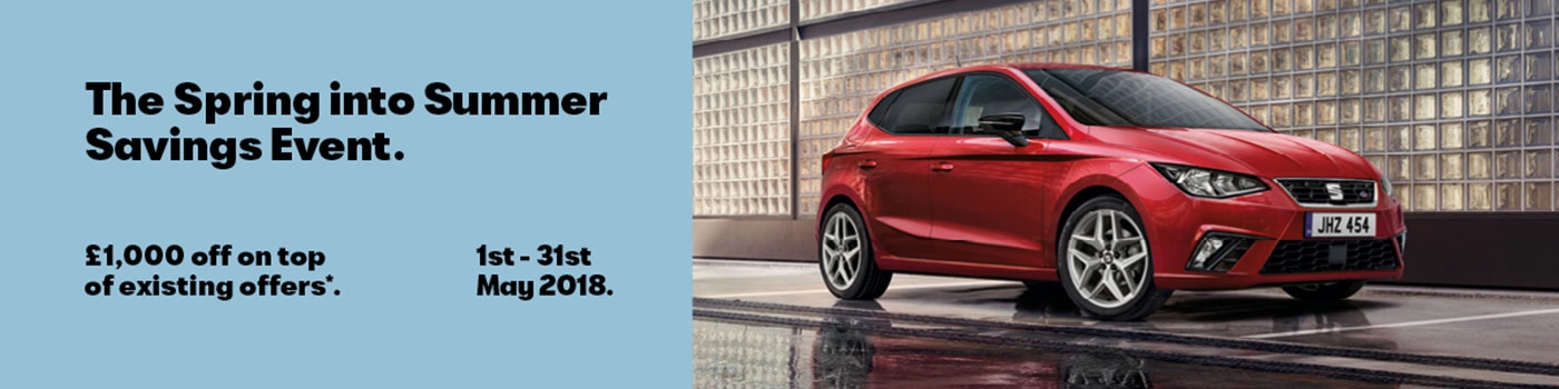 Spring into Summer with £1000 off any new SEAT Spring into Summer with £1000 off any new SEAT