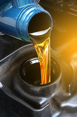 Bosch Auto Service performing a synthetic oil change on a vehicle