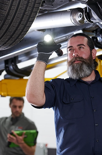 Bosch Auto Service technician performing a DVX which comes with every service