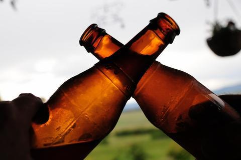Beer Bottle Toasting Beer Bottle Toasting