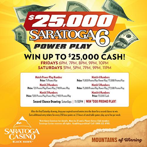 $25,000 Saratoga 6 Power Play $25,000 Saratoga 6 Power Play